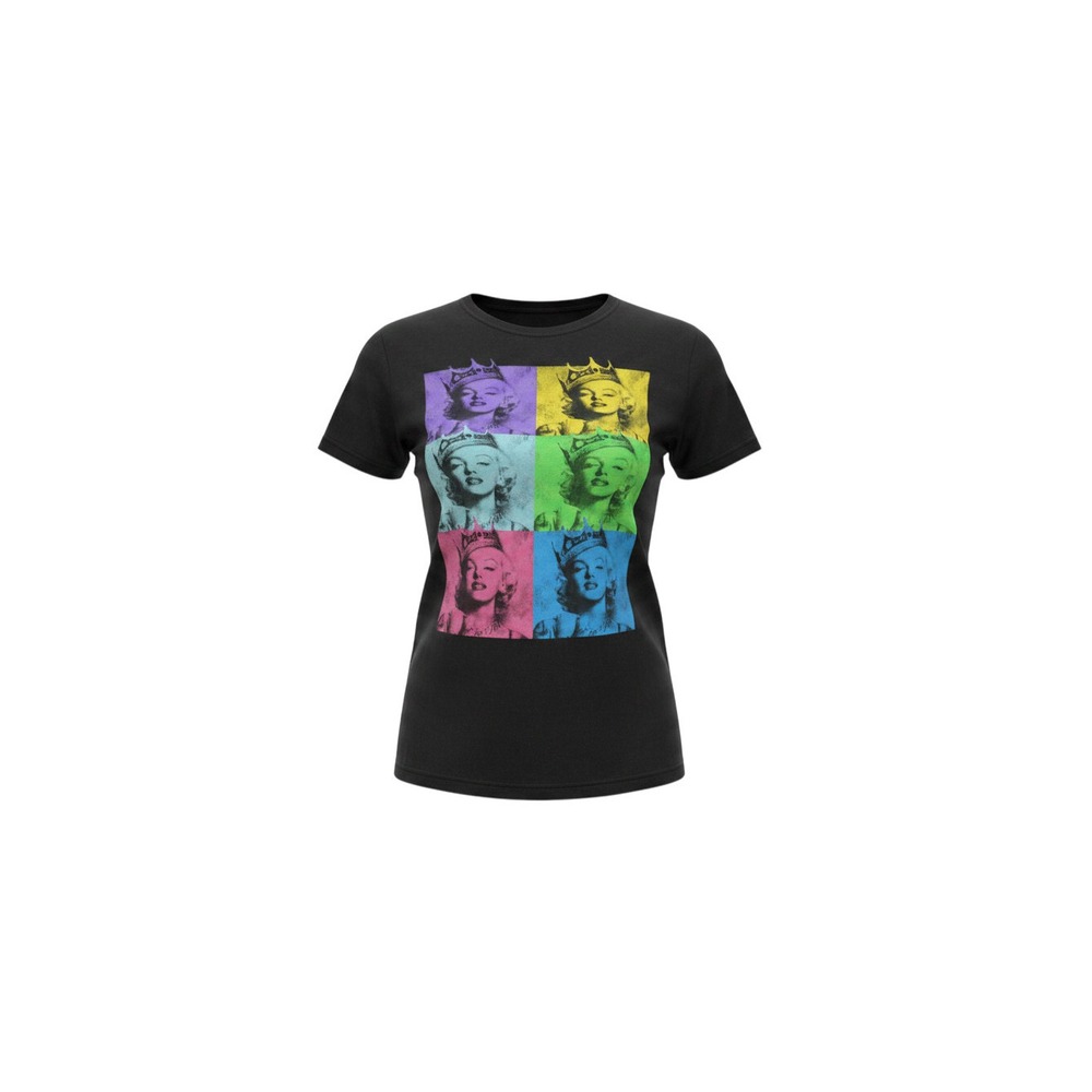 Rue21 Marilyn Monroe T-Shirt Womens M Black New Pop Art Graphic Tee MMJ6507